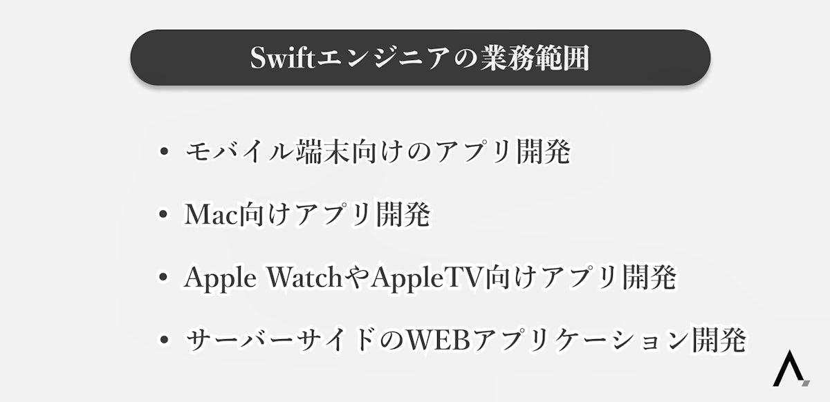 Swiftエンジニア業務範囲