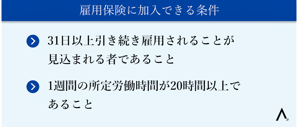 雇用保険に加入できる条件