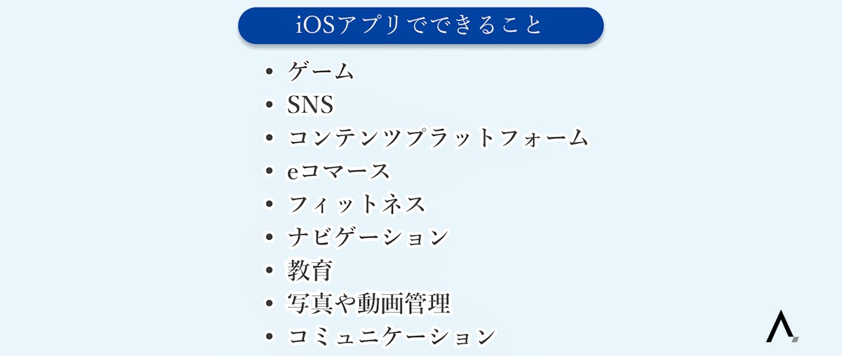 iOSアプリでできること